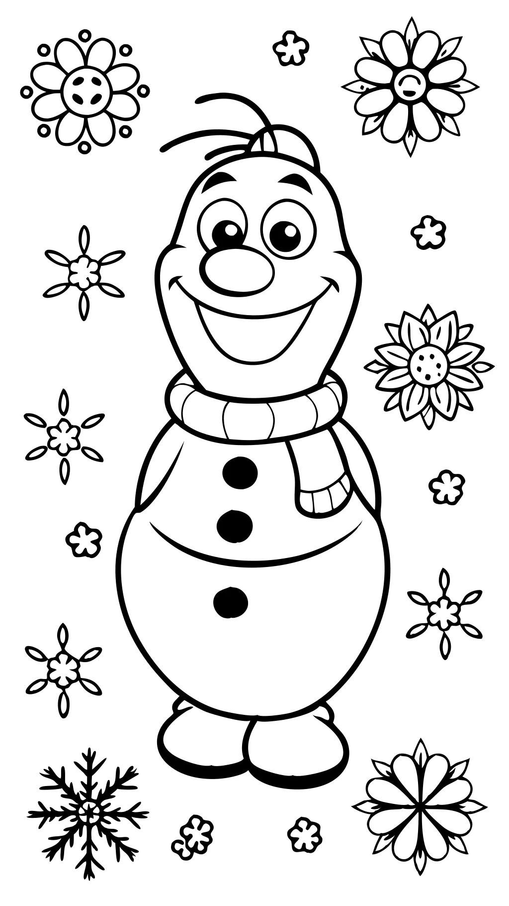 frozen olaf coloring pages